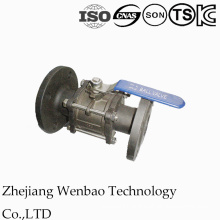 3PC Carbon Flanged Manual Ball Valve Dn15~Dn 100